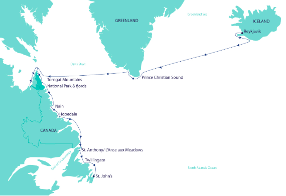 Map – Arctic tour